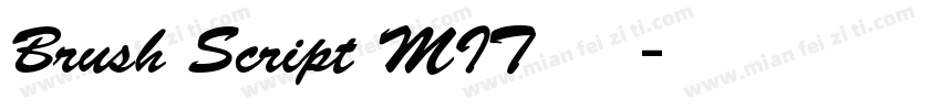 Brush Script MIT 常规斜体字体转换
